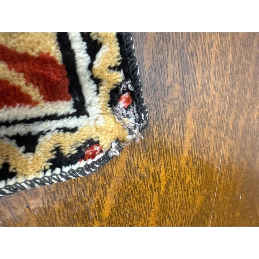 Vintage Tiger Pictorial Woven Rug 20x38 In Multicolor Traditional Accent‎ Decor
